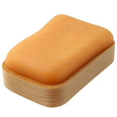 Unique silicone soap with wooden base for home use in modern bathroom decor