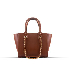 brown bag for women. Made of genuine grained leather.