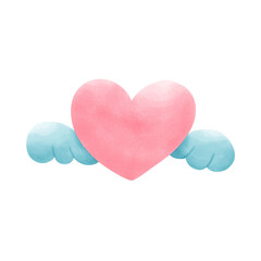 Cute heart wing