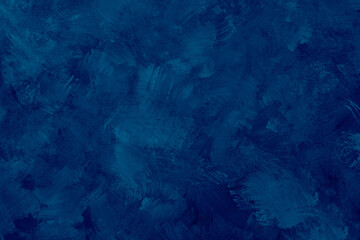 Painted deep blue rough background or texture, plaster, part of the wall, abstract wallpaper for design