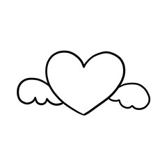 Cute Heart wing line