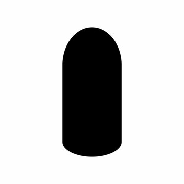 recommend clip art: Nail shape icon. Flat image