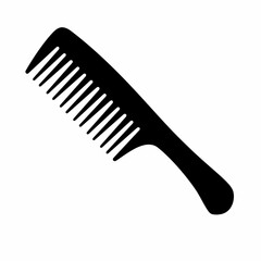 Comb icon silhouette. Flat image