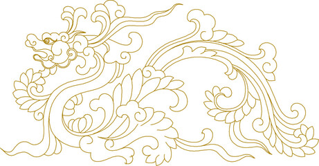 Fototapeta premium Vector sketch illustration silhouette design ornament decoration floral natural abstract classic vintage ethnic traditional