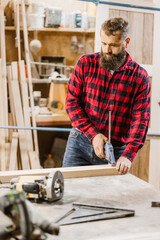 Woodworking Craftsman in Workshop