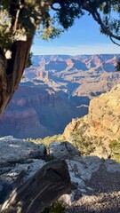 Beautiful view of the Grand Canyon from the South Rim, Canyon Village