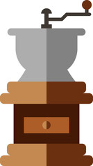 coffee grinder in flat style for use as a decorative design in coffee shops or in designs with a coffee theme. Eps 10