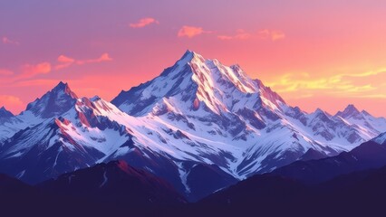 Crimson peaks kissed by a fading sun. Mountain grandeur, painted gold.