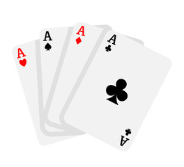 Card fan. Vector clipart isolated on white background.