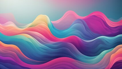 Obraz premium beautiful background of Colorful wavy abstract shapes 