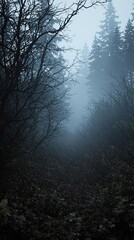 Naklejka premium Dense thicket of thorns and brambles in a forest, , thorns, bush