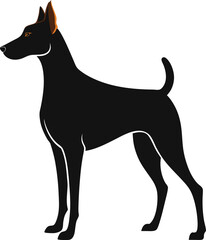 Cats and dogs silhoutte vector styles