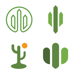Cactus Logo Template Icon
