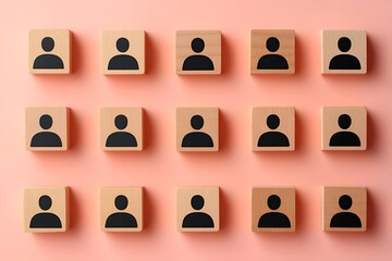 Identical Personnel Workforce Unity Concept