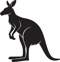 Kangaroo silhouette vector art and illustration design.