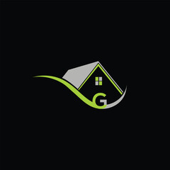 Letter G House Logo Design Template Inspiration, Vector Illustration.