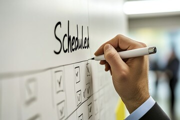 Planning Schedule on Whiteboard