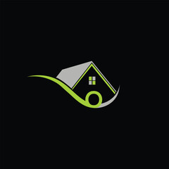 Letter O House Logo Design Template Inspiration, Vector Illustration.