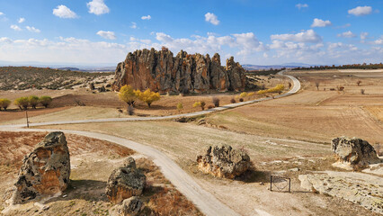 Rocks in the west of the Avdalaz Castle  located 1.5 km north of the Phrygian settlement Ayazini is...