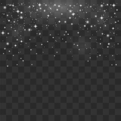 falling snow.Winter transparent background for Christmas.Snow flakes, snow background. heavy snowfall, snowflakes.Eps 10