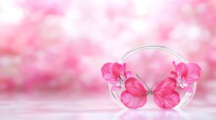 Photorealistic Bougainvillea Flowers with Delicate Petals on a Soft Vibrant Background
