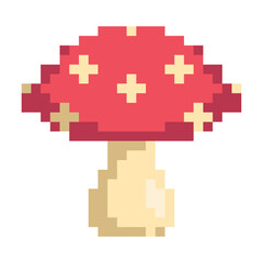 video game item pixelated mushroom