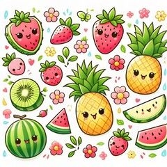 Cute Fruit Illustration Pattern