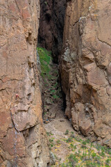 Rocks of la buitrera canyon, piedra parada, chubut, argentina