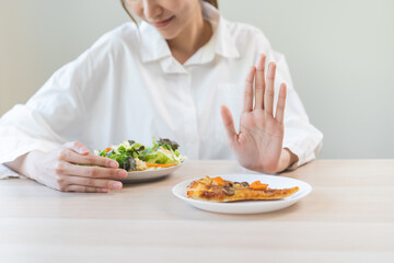 person eating salad