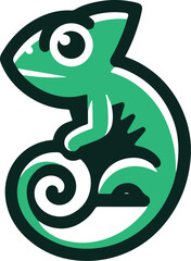 chameleon cartoon illustration
