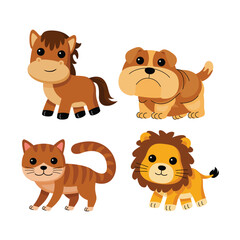 Cute Cartoon Animal Vector Illustration
