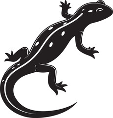 Salamander silhouette vector art and illustration design.