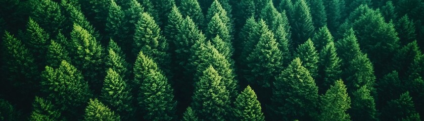 Top view pristine woodland ecosystem showcasing environmental sustainability and oxygen production while emphasizing critical role of undisturbed forest habitats in planetary health