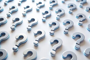 Trendy Question Mark Symbols for UI Design in Flat Style - Versatile Graphics for Apps, Logos, and Web Interfaces on White Background