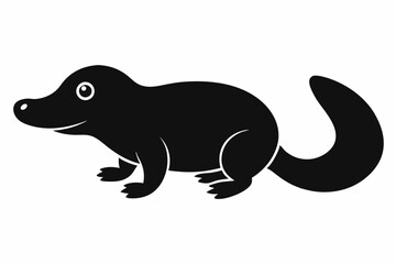 a platypus  silhouette vector  illustration