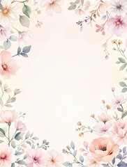 Vintage-inspired banner with a watercolor-style floral design, grunge home decor, florals