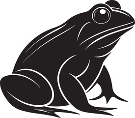 Frog silhouette vector art and illustration design.