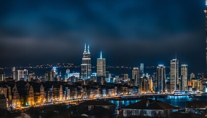 Obraz premium city skyline at night