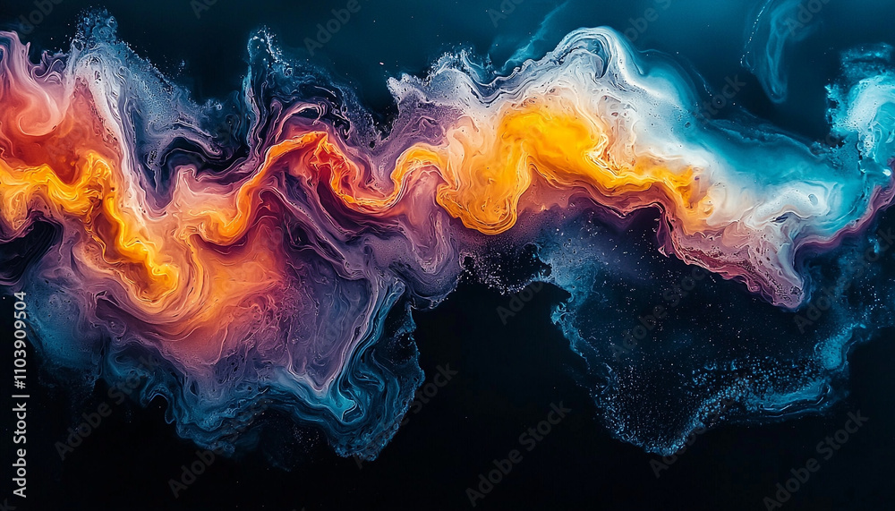 Canvas Prints glowing nebula paints vibrant colors in space backdrop generated by ai