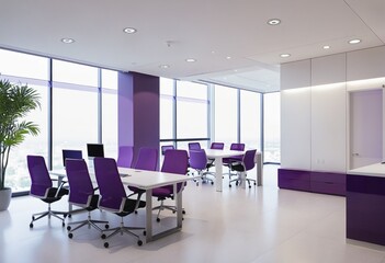 Fototapeta premium Modern Minimalist Office Interior Design