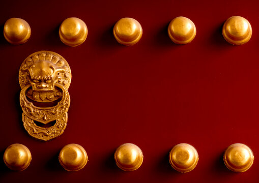 Door Knocker In Temple Of Heaven, Beijing, China