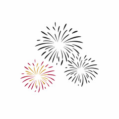 Fireworks Burst silhouette vector