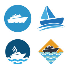 Boat or Sail Logo Template Icon
