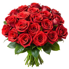 Realistic red rose bouquet