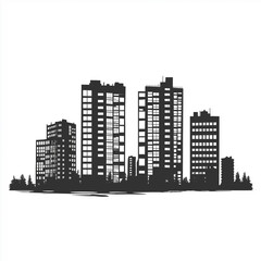 Сomposition of silhouettes of multi-storey buildings