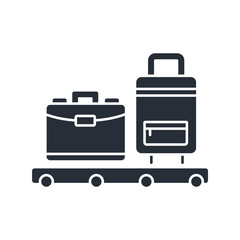 Suitcase icon. vector.Editable stroke.linear style sign for use web design,logo.Symbol illustration.