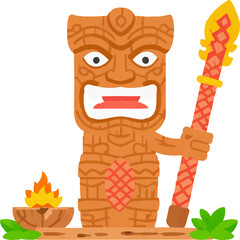 Festival Polynesia Paradise Totem Wood