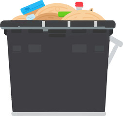 Decay Building Waste Trash Bin