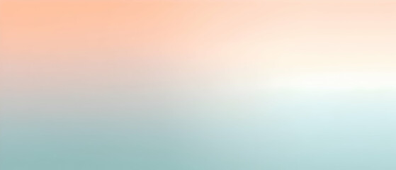 Obraz premium Blurred gradient Light Peach and Mint Cream and Light Blue background