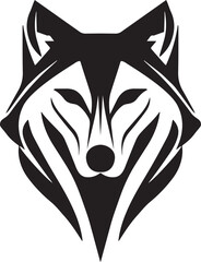 Wolf HEAD icon logo design illustration IN MODERN STYLE